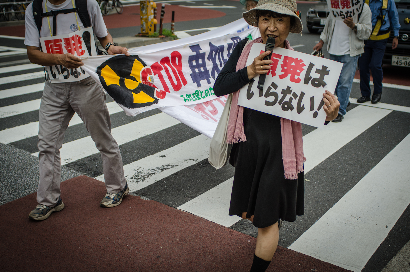 Press right for images of the anti-nuclear protest
